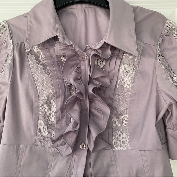 Marciano Lilac Blouse with Ruffles Detail- Size S - Picture 2 of 6